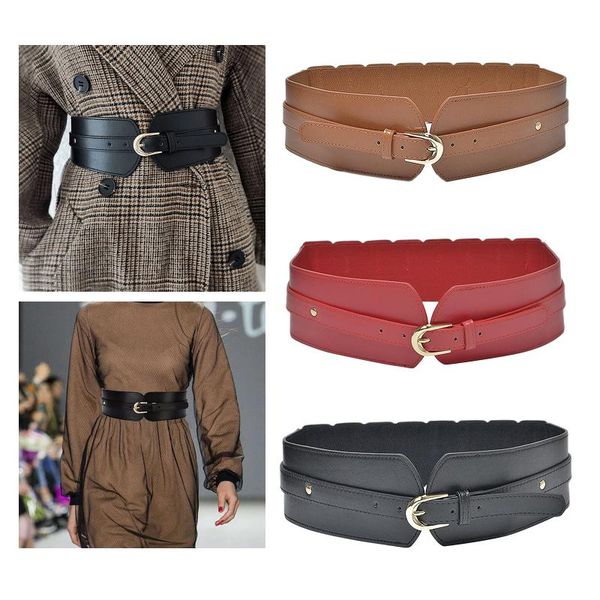 womens stylish wide corset waistband leather band waist belt dress belts, Black;brown
womens stylish wide corset waistband leather band waist belt dress belts, Black;brown