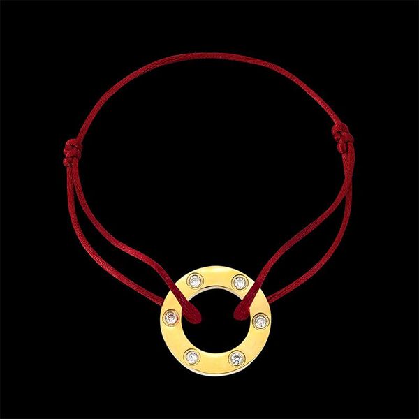 charm bracelets lanyika brand simple stainless steel round inlaid bracelet classic self-woven red rope party jewelry access, Golden;silver
charm bracelets lanyika brand simple stainless steel round inlaid bracelet classic self-woven red rope party jewelry access, Golden;silver