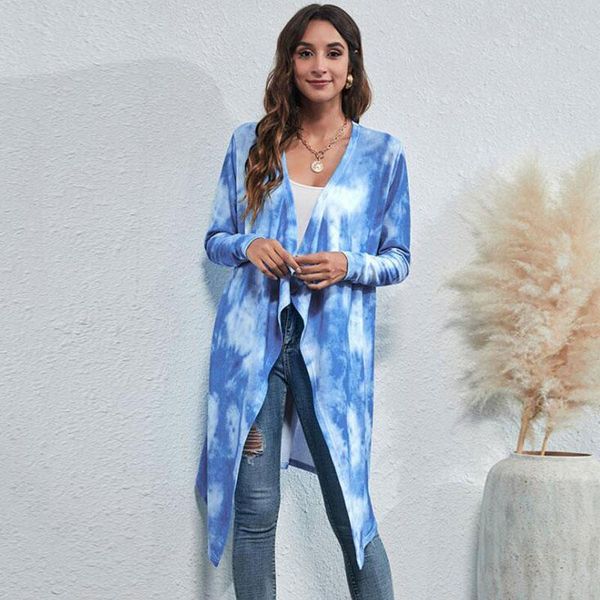women's knits & tees nice autumn tie dye knitted cardigan women maxi long cardigans ladies print loose sweater for sleeve, White
women's knits & tees nice autumn tie dye knitted cardigan women maxi long cardigans ladies print loose sweater for sleeve, White