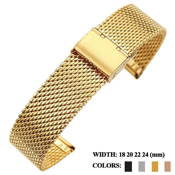 watch bands luxury golden strap 18mm/20mm/22mm/24mm width stainless steel straps men women rose gold sliver watches band accessories, Black;brown
watch bands luxury golden strap 18mm/20mm/22mm/24mm width stainless steel straps men women rose gold sliver watches band accessories, Black;brown
