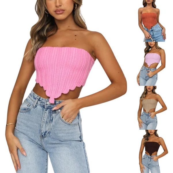 bustiers & corsets summer ladies strapless camisole, girls solid color back tie up irregular hem sleeveless chest wrap knitted 202, Black;white
bustiers & corsets summer ladies strapless camisole, girls solid color back tie up irregular hem sleeveless chest wrap knitted 202, Black;white