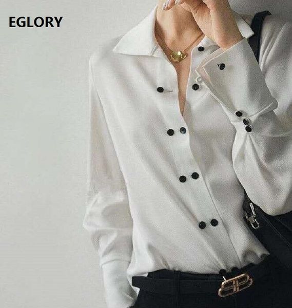 skirts new korean fashion shirts women turn-down collar color block buttons deco long sleeve white apricot blouses silk, Black
skirts new korean fashion shirts women turn-down collar color block buttons deco long sleeve white apricot blouses silk, Black