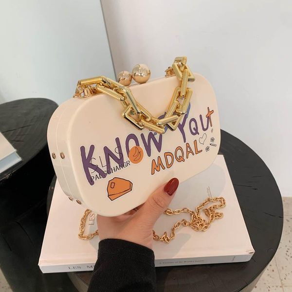 shoulder bags acrylic chain handle case bag 2021 bizarre graffiti lettering cross-body stylish one-shoulder for women
shoulder bags acrylic chain handle case bag 2021 bizarre graffiti lettering cross-body stylish one-shoulder for women