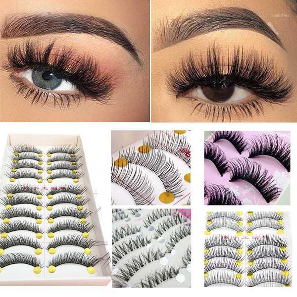 10pair false eyelashes natural long thick eye lashes extensions makeup tips reusable fake handmade cosmetic1
10pair false eyelashes natural long thick eye lashes extensions makeup tips reusable fake handmade cosmetic1