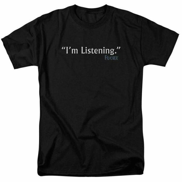 frasier im listening logo t shirt mens licensed classic tv show black, White;black
frasier im listening logo t shirt mens licensed classic tv show black, White;black