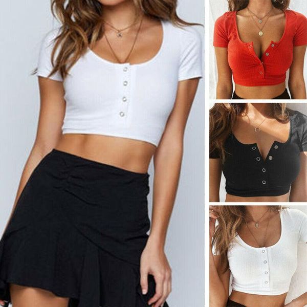 women's t-shirt women ladies short sleeve crop elegant plain basic debardeur femme tank party bodycon bandage stretch vest tee tunique, White
women's t-shirt women ladies short sleeve crop elegant plain basic debardeur femme tank party bodycon bandage stretch vest tee tunique, White