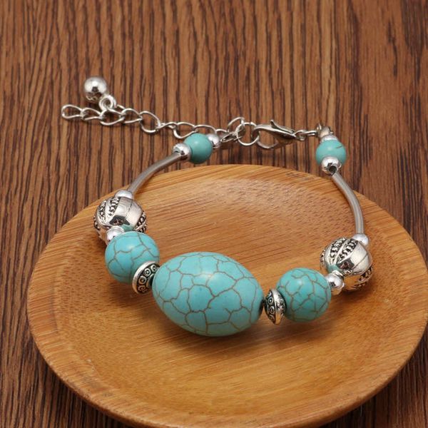 oval beads tibetan silver turquoise charm bracelets dymtqb021 fashion gift national style women men's diy bracelet, Golden;silver
oval beads tibetan silver turquoise charm bracelets dymtqb021 fashion gift national style women men's diy bracelet, Golden;silver