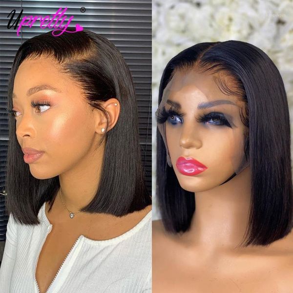 upretty straight bob lace front wig pre plucked remy short glueless hd transparent frontal human hair wigs1, Black;brown
upretty straight bob lace front wig pre plucked remy short glueless hd transparent frontal human hair wigs1, Black;brown