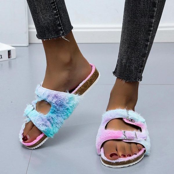 women furry slippers woman buckle fur sliders women's outdoor flat ladies spring autumnr shoes female casual comfort footwear086, Black
women furry slippers woman buckle fur sliders women's outdoor flat ladies spring autumnr shoes female casual comfort footwear086, Black