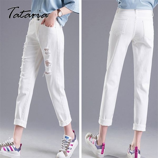 1plus size white ripped boyfriend ankle jeans women casual spring summer plain denim harem pant trousers womans 210514, Blue
1plus size white ripped boyfriend ankle jeans women casual spring summer plain denim harem pant trousers womans 210514, Blue