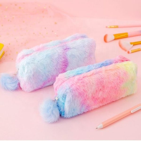 plush pencil case gradient color pen bags for girl kids large capacity storage bags 1221449
plush pencil case gradient color pen bags for girl kids large capacity storage bags 1221449
