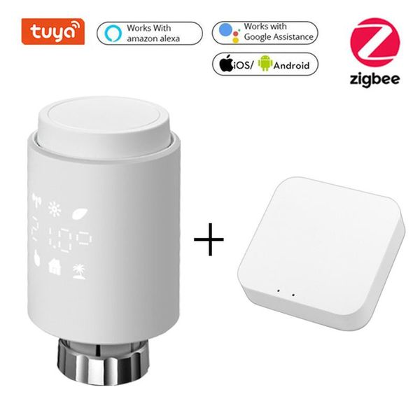smart home control tuya zigbee thermostatic radiator valve trv programmable actuator temperature controller support alexa gateway
smart home control tuya zigbee thermostatic radiator valve trv programmable actuator temperature controller support alexa gateway
