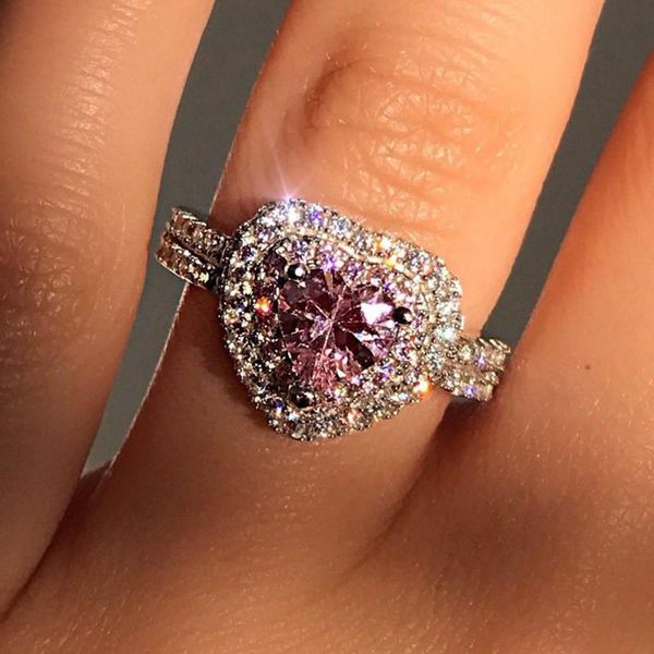 cluster rings vagzeb 2021 fashion pink white cz stone silver color ring romantic women wedding jewelry gift, Golden;silver
cluster rings vagzeb 2021 fashion pink white cz stone silver color ring romantic women wedding jewelry gift, Golden;silver