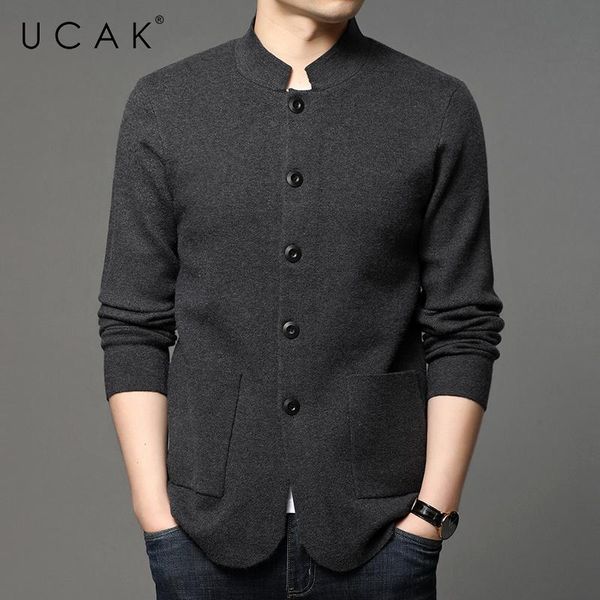 men's sweaters ucak brand casual cardigans men sweatercoat clothing autumn spring classic streetwear solid color cardigan pull homme u1, White;black
men's sweaters ucak brand casual cardigans men sweatercoat clothing autumn spring classic streetwear solid color cardigan pull homme u1, White;black