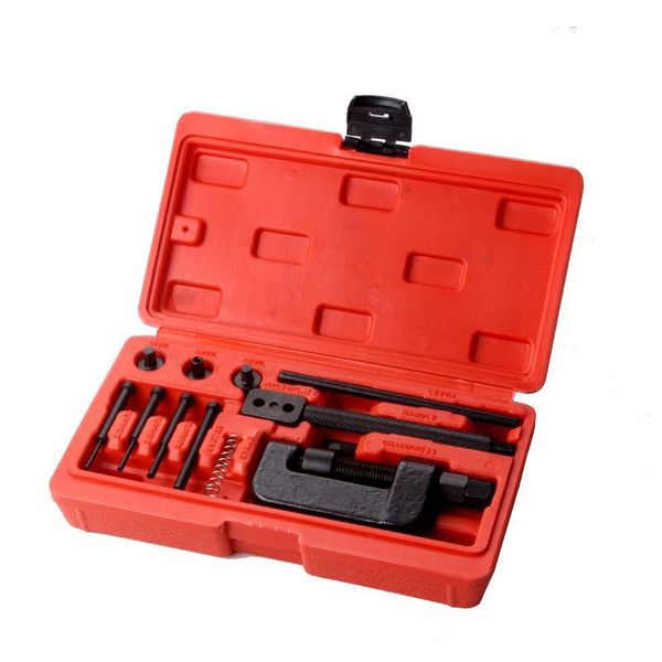 professional hand tool sets 13pcs/sets motorcycle bike chain breaker link splitter riveter riveting repair set remover tools cutter
professional hand tool sets 13pcs/sets motorcycle bike chain breaker link splitter riveter riveting repair set remover tools cutter