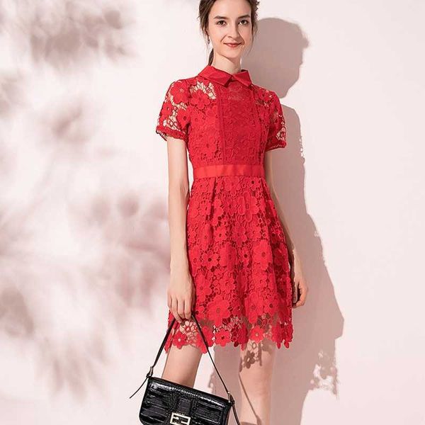 summer slim dress women runway designer hollow out water soluble lace elegant party vestidos 210529, Black;gray
summer slim dress women runway designer hollow out water soluble lace elegant party vestidos 210529, Black;gray