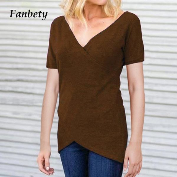women casual short sleeve pullovers elegant v-neck solid slim blouse shirts fashion irregular design shirt female blusa women's blouse, White
women casual short sleeve pullovers elegant v-neck solid slim blouse shirts fashion irregular design shirt female blusa women's blouse, White