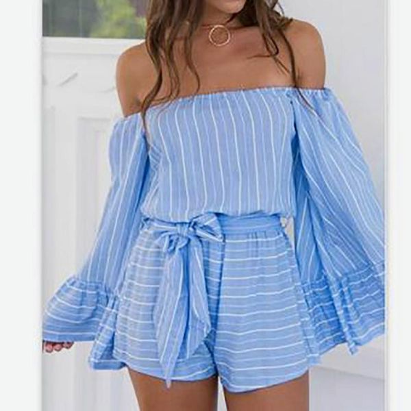 fashion stripe print jumpsuit women romper party lace up playsuit summer casual long sleeve jumpsuits short overalls #0122, Black;white
fashion stripe print jumpsuit women romper party lace up playsuit summer casual long sleeve jumpsuits short overalls #0122, Black;white