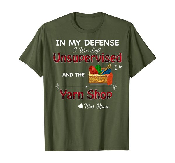 In my defense I left unsupervised yarn shop open Tshirt T-Shirt, Mainly pictures