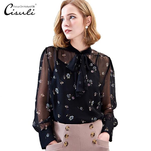 women's blouses & shirts cisuli 100% mulberry silk chiffon shirt with long sleeve women summer blouse top, White
women's blouses & shirts cisuli 100% mulberry silk chiffon shirt with long sleeve women summer blouse top, White