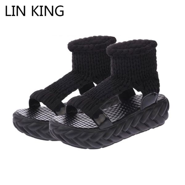 dress shoes lin king summer style women sandals thick sole wedges fashion ladies slip on platform girls outdoor lazy, Black
dress shoes lin king summer style women sandals thick sole wedges fashion ladies slip on platform girls outdoor lazy, Black