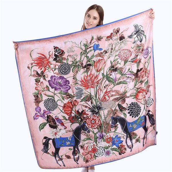 scarves 100% silk scarf women large shawls saddle chain stoles square bandana luxury kerchief hijab female foulards 130cm, Blue;gray
scarves 100% silk scarf women large shawls saddle chain stoles square bandana luxury kerchief hijab female foulards 130cm, Blue;gray