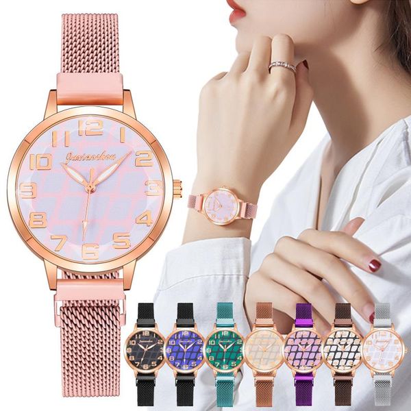 wristwatches casual female wrist watches magnet fashion grid digital dial green alloy strap ladies quartz watch for womens relojes para muje, Slivery;brown
wristwatches casual female wrist watches magnet fashion grid digital dial green alloy strap ladies quartz watch for womens relojes para muje, Slivery;brown
