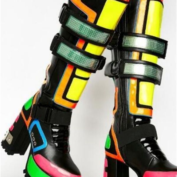 boots punk-style woman intrigues shredded knee high female boots chunky side heels buckle platform motorcycle long rock 76x6, Black
boots punk-style woman intrigues shredded knee high female boots chunky side heels buckle platform motorcycle long rock 76x6, Black