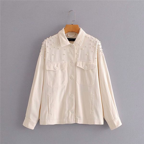 women's jackets stylish lady pearl appliques punk streetwear za autumn fashion long sleeve single breasted outwear jacket f3i1, Black;brown
women's jackets stylish lady pearl appliques punk streetwear za autumn fashion long sleeve single breasted outwear jacket f3i1, Black;brown