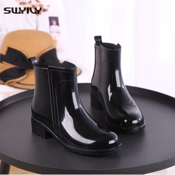 boots swyivy rain women shoes booties 2021 platform female block heel ankle for slip on shoe waterproof, Black
boots swyivy rain women shoes booties 2021 platform female block heel ankle for slip on shoe waterproof, Black