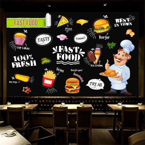 custom fast restaurant black background mural wallpapers snack bar industrial decor wall paper papel de parede 3d
custom fast restaurant black background mural wallpapers snack bar industrial decor wall paper papel de parede 3d