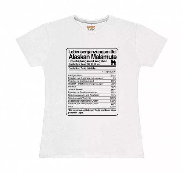 t-shirt womens dose alaskan malamute living supplements by siviwonder, White;black