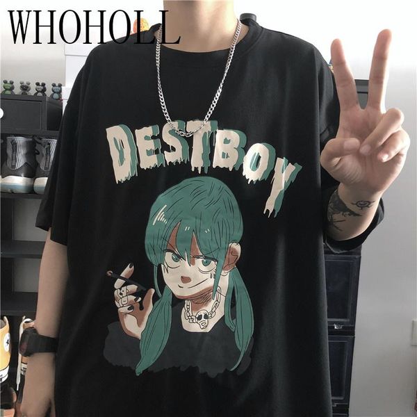 women's t-shirt whoholl 2021 summer couples t-shirts man women gothic letters cartoon girl print short sleeve loose tshirts, White
women's t-shirt whoholl 2021 summer couples t-shirts man women gothic letters cartoon girl print short sleeve loose tshirts, White