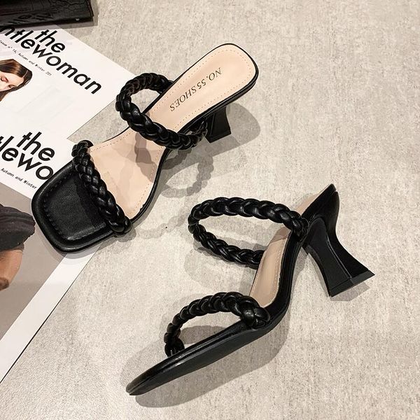 designer women sandals leather high heels summer ladies fashion flat woven slipper woman shoes with box size 34-40, Black
designer women sandals leather high heels summer ladies fashion flat woven slipper woman shoes with box size 34-40, Black