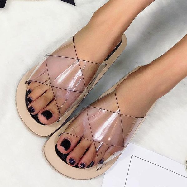transparent flip flops women summer fashion leisure cross flat bottom sandals outdoor indoor casual women's slippers, Black
transparent flip flops women summer fashion leisure cross flat bottom sandals outdoor indoor casual women's slippers, Black