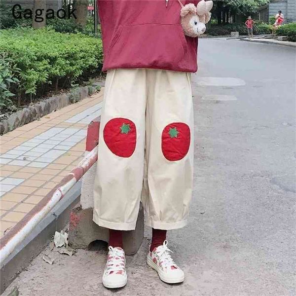 women japan style ankle-length pants spring autumn high cartoon appliques loose casual sweet cute wide leg pant 210531, Black;white
women japan style ankle-length pants spring autumn high cartoon appliques loose casual sweet cute wide leg pant 210531, Black;white