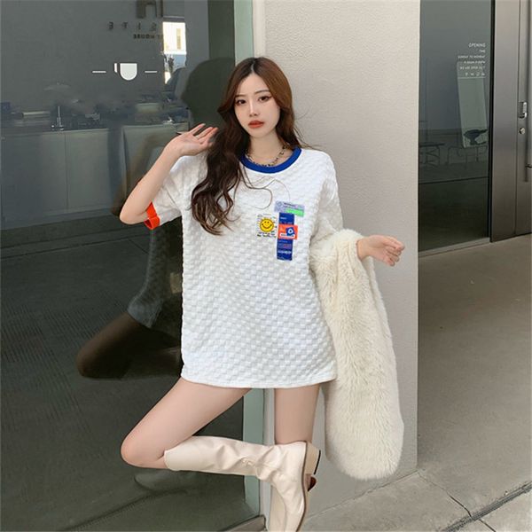 lucyever women fashion patchwork printing t-shirt summer casual loose o-neck short sleeves ladies korean wild shirts woman 210521, White
lucyever women fashion patchwork printing t-shirt summer casual loose o-neck short sleeves ladies korean wild shirts woman 210521, White