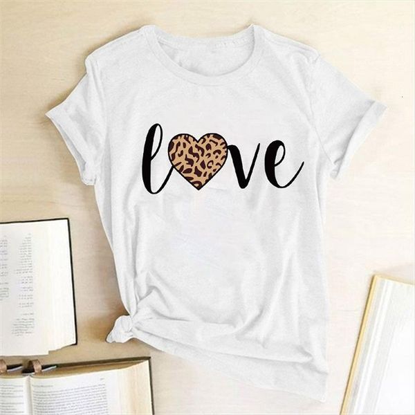 leopard heart print love womens short sleeve clothes graphic female harajuku o neck tee, White
leopard heart print love womens short sleeve clothes graphic female harajuku o neck tee, White