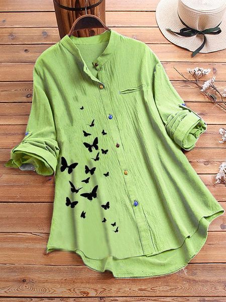 blouse harajuku spring 2021 stand collar color button shirt butterfly print casual ladies women's blouses & shirts, White
blouse harajuku spring 2021 stand collar color button shirt butterfly print casual ladies women's blouses & shirts, White