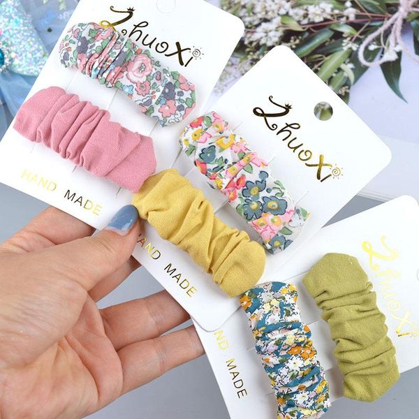 hair accessories 2pcs korean children simple cute colorful fold floral fabric bb clip fashion sweet girl princess hairpins, Slivery;white
hair accessories 2pcs korean children simple cute colorful fold floral fabric bb clip fashion sweet girl princess hairpins, Slivery;white