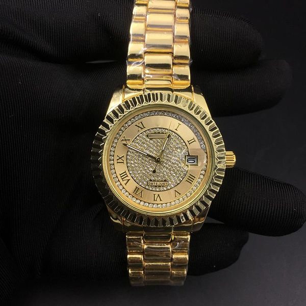 luxury orologio r brand gold watch mens watches fashion dress datejust 36mm diamond dial designer wristwatches stainless steel strap quartz, Slivery;brown
luxury orologio r brand gold watch mens watches fashion dress datejust 36mm diamond dial designer wristwatches stainless steel strap quartz, Slivery;brown