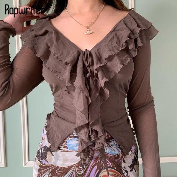 women's t-shirt rapwriter vintage patchwork crop dark academia brown tshirt frill v neck elegant tee women party harajuku costume, White
women's t-shirt rapwriter vintage patchwork crop dark academia brown tshirt frill v neck elegant tee women party harajuku costume, White