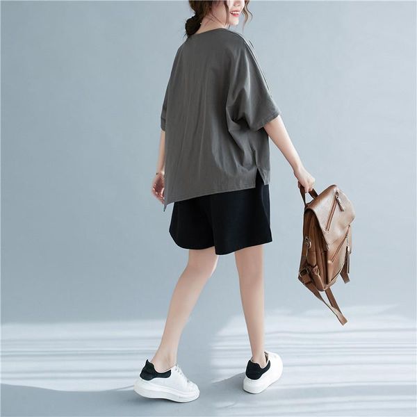 women's t-shirt western style plus size summer 2021 loose linen covering the flesh and thin solid color round neck short-sle, White
women's t-shirt western style plus size summer 2021 loose linen covering the flesh and thin solid color round neck short-sle, White