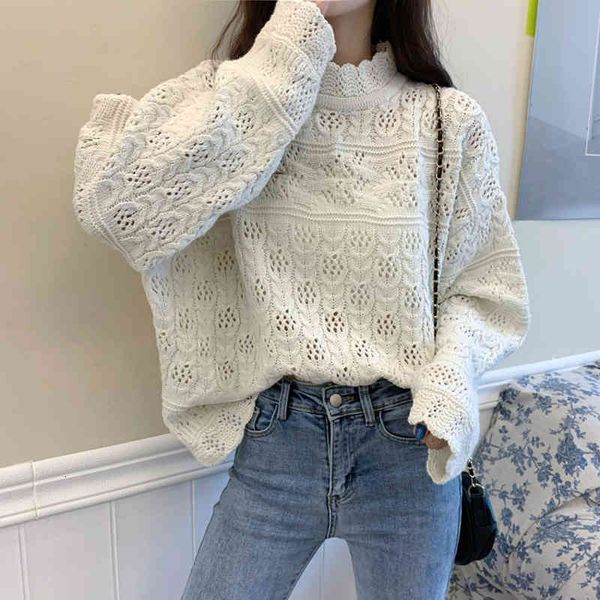 sweaters knitted women casual pullover hollow out office lady harajuku chic sweater women's clothing autumn wy0n, White;black
sweaters knitted women casual pullover hollow out office lady harajuku chic sweater women's clothing autumn wy0n, White;black