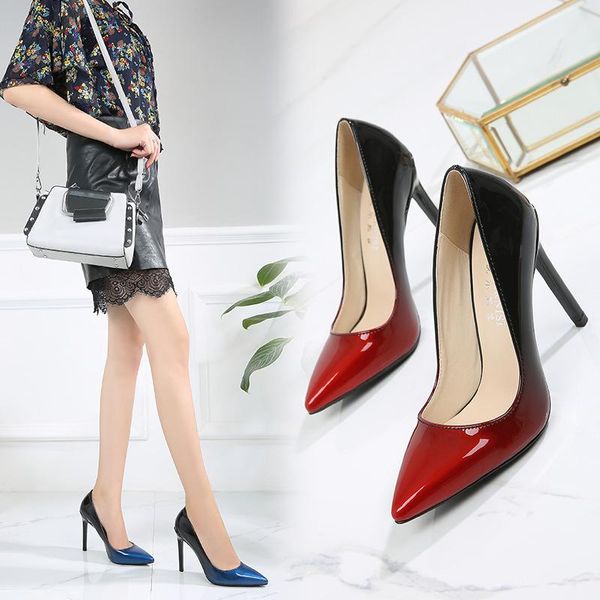 dress shoes concise women's high heels 11cm pumps shallow mouth patent leather elegant slip-on gradient colors stiletto 35--46, Black
dress shoes concise women's high heels 11cm pumps shallow mouth patent leather elegant slip-on gradient colors stiletto 35--46, Black