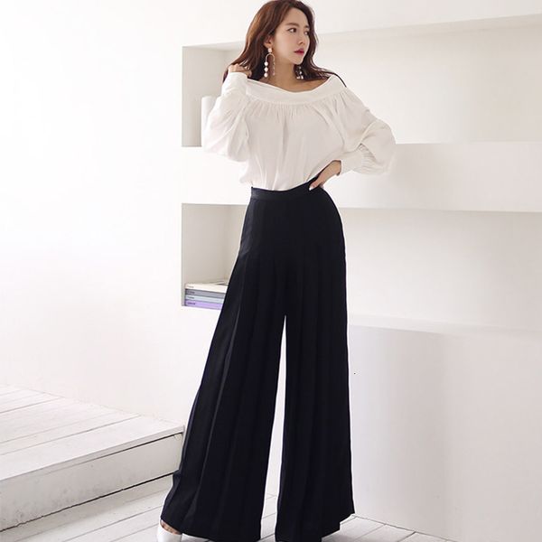 dress arrival white elegant shirt loosens neck cut long black pant quality 2 party simple OL parts women sets, Black;gray
dress arrival white elegant shirt loosens neck cut long black pant quality 2 party simple OL parts women sets, Black;gray
