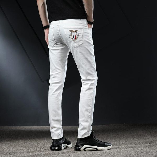 fashion streetwear men jeans slim fit patches designer ripped destroyed pencil pants white homme men's, Blue
fashion streetwear men jeans slim fit patches designer ripped destroyed pencil pants white homme men's, Blue