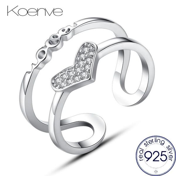 cluster rings koenve s925 real silver ring for women 925 sterling heart elegant ladies female jewelry resizable, Golden;silver
cluster rings koenve s925 real silver ring for women 925 sterling heart elegant ladies female jewelry resizable, Golden;silver