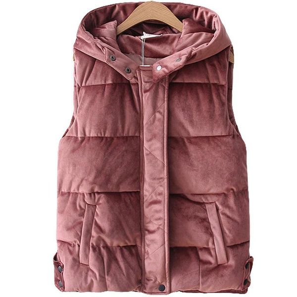 women's vests gold velvet women vest hooded sleeveless short womens autumn abrigos mujer casual warm cotton padded jacket c5008, Black;white
women's vests gold velvet women vest hooded sleeveless short womens autumn abrigos mujer casual warm cotton padded jacket c5008, Black;white