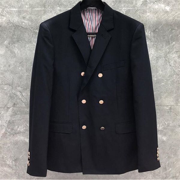 jackets fashion tb thom brand formal blazer men british casual suit slim black jacket spring autumn double breasted thin wool coat, Black;brown
jackets fashion tb thom brand formal blazer men british casual suit slim black jacket spring autumn double breasted thin wool coat, Black;brown